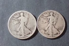 Lot of 2 Walking Liberty Silver Half Dollas 1917 1942 Good/VG Cond WL26 16