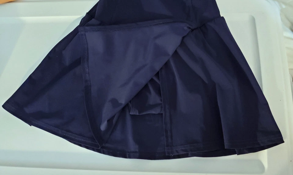 New Gottex Profile $148 Navy Blue Ruffled Top Swimsuit Swim Dress - Size 6 - Image 3 of 4