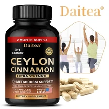Pure Ceylon Cinnamon Capsules - Metabolism Support, Powerful Antioxidant