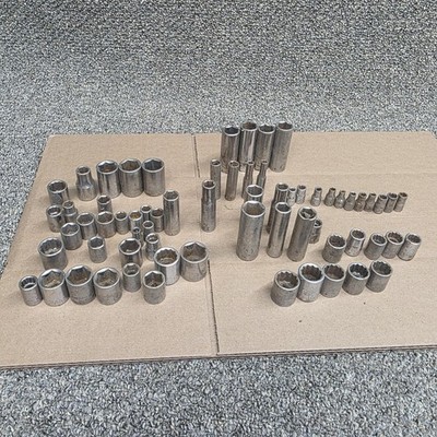 Craftsman USA loose sockets assorted lot 5.5 lbs metric standard 1/2'',3/8'',1/4''