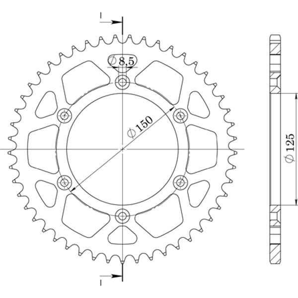 Zahnrad Aluminium P520 - Z38 (DIS.72304) KTM 250 EXC 07/09-image
