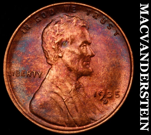 1935-D Lincoln Wheat Cent-Choice Gem BU Lustrous No Reserve #i4430