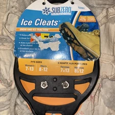 ICE CLEATS SNOW & ICE TRACTION Sub Zero Unisex Womens 7-13 Mens 8-12
