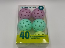 Pickle O'Joe Pack of 6 Pickleballs - 40 Holes Performance New Never Opened