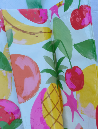 SUMMER FRUITS peach apple fruit Shopping Bag Tote SUMMER Licensed Bag NEW - Picture 6 of 6