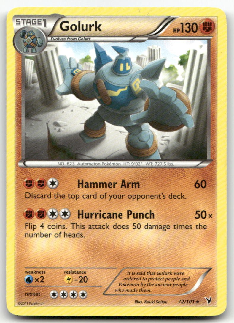 Golurk #72/101 (LP) Noble Victories NVI Pokemon
