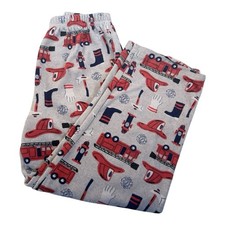 Carters Fire Truck Firefighter Fleece Pajama Pants Size 7