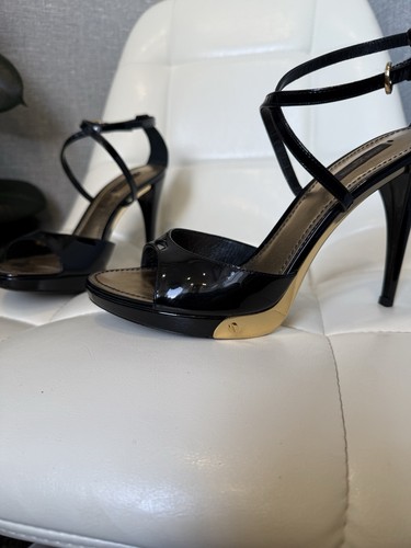Louis Vuitton Black Patent Leather Strappy High Heel Sandals Size 39 - Picture 4 of 21