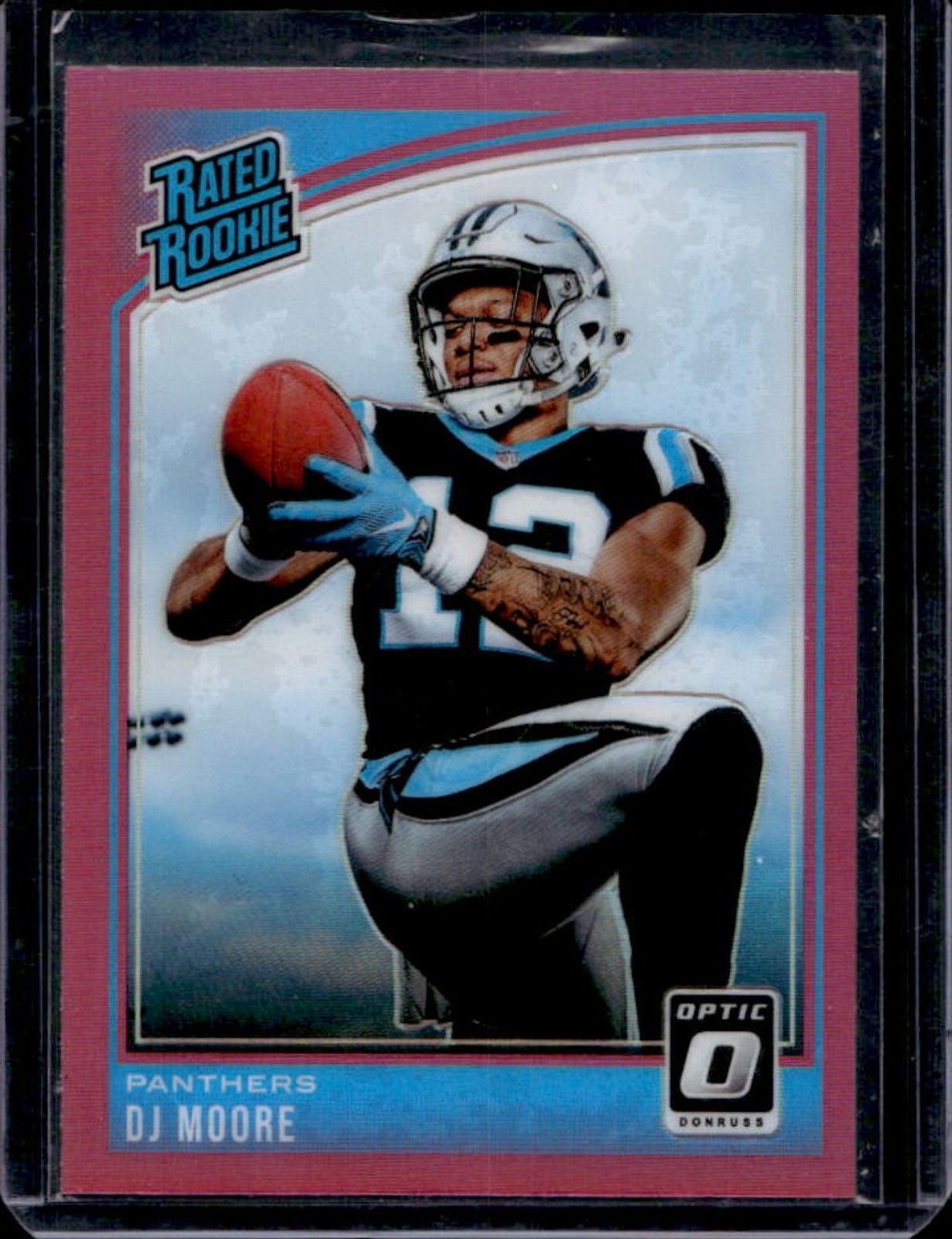 2018 Donruss Optic DJ Moore Pink Prizm Rookie RC #166 Panthers