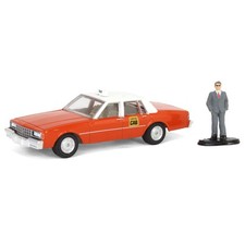 Greenlight 1/64 1981 Chevrolet Impala Capitol Cab Taxi with One Size, Orange