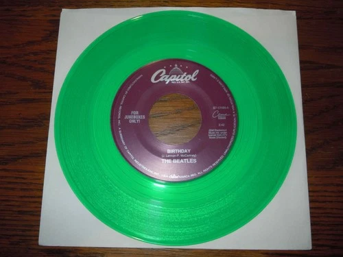 The Beatles - Birthday / Taxman - green vinyl 45