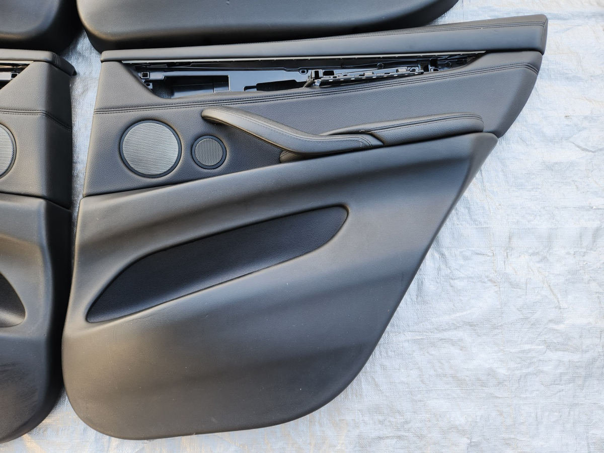 2014-2018 BMW F15 X5 Interior Front Rear Door Panel Set Black OEM