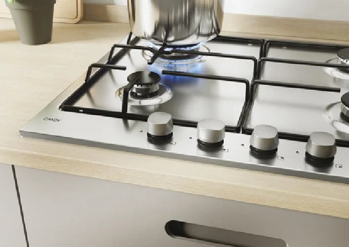 Candy piano cottura Idea CHW6BRX Acciaio inox Da incasso 60 cm Gas 4 Fornello(i) - Immagine 3 di 4