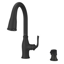 Matte Black Kitchen Faucet With Pull Down Sprayer And Soap Dispenser 80 Chara...