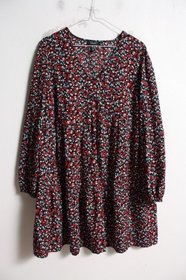 New Look Umstandsmode Damen Blumenmuster Hängerchen Kleid - Multi - Größe 12 (F41)