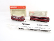 Fleischmann 7400 + 7401 Schienenbus der DB in rot, M1:160, defekt, für Bastler