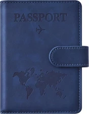 Eoehro Passport Holder for Travel Essentials, Passport Wallet Cover Case for
