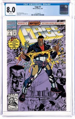 CAGE #1 (Marvel:1992) 1st Appearance Hardcore CGC 8.0 (VF) White Pages Netflix