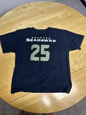 Seattle Seahawks T-Shirt with Number 25 Sherman Youth Large 14/16