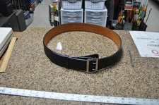 Vintage Don Hume B101 Black Basket Weave Leather Duty Belt size 45, good used co