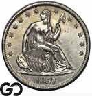 1857-O Seated Liberty Half Dollar *Scarce This Nice* Flashy Choice BU++!