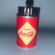 Coca-Cola Soda Advertising Lighter "Enjoy Coca-Cola" Red/Beige/Silver