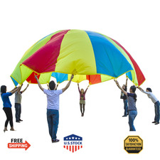 Sonyabecca Parachute Play Parachute 24ft 16 Handles Kids Cooperation Group Play