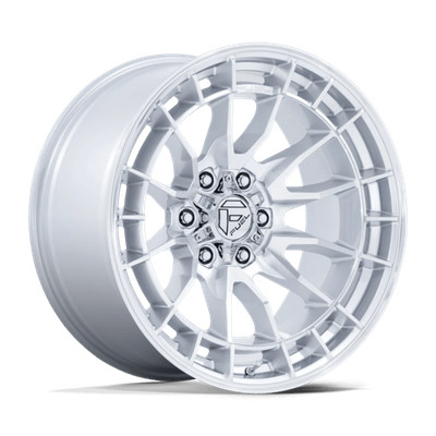 20X10 Fuel 1PC FC888 REVOLT 6X135 -18MM HYPER SILVER W/ MACHINED FACE (4)