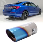 Car Exhaust Pipe Tip Rear Tail Muffler Stainless Steel Round For Honda Civic