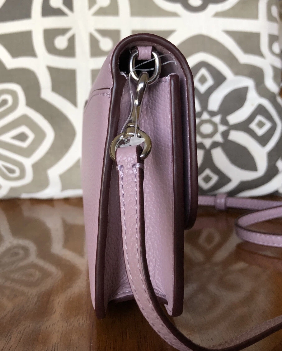 Frittura a tracolla Hayden Coach nuova con etichette in pelle ciottoli C4815 viola sbiadito