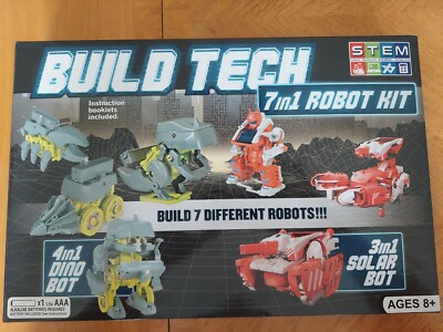Build Tech 7 in1 Robots Building Kit S.T.E.M. Build 7 Different Robots!!!~ NIB~