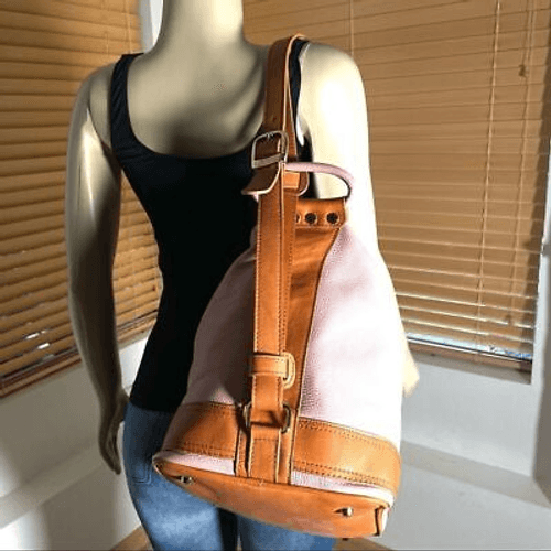 NWT RARE Valentina Sling Backpack Real Finest Italian Leather Convertible Bag - Picture 5 of 12