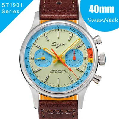 Seagull Sugess ST1901 Panda 40mm Light Blue V2 Racing Chronograph Sapphire 1963