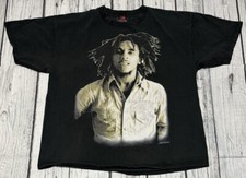 Vintage 2003 Bob Marley T Shirt Zion Large Double Sided Reggae Music T Shirt Y2K