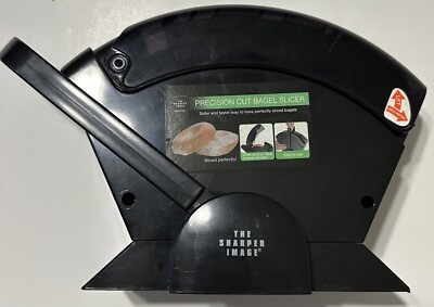 Precision Cut Bagel Slicer Black The Sharper Image #TSI-12SP675 Excellent