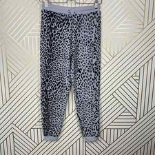 NWT Chaser Animal Print Sweatpants Joggers Grey/Black Cozy Knit Size Small