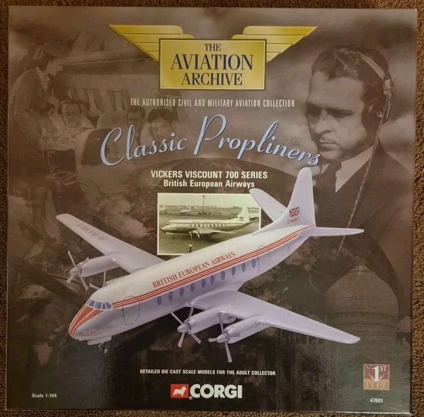 Corgi Aviation Vickers Viscount 700 Series British European Airways 47601