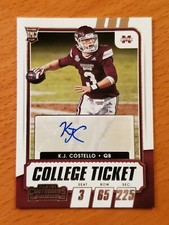 2021 Contenders Draft #304 K.J. Costello Mississippi State Rookie QB Auto C