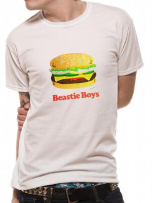 Offiziell lizenziertes Beastie Boys Burger Herren weißes T-Shirt klassisches T-Shirt