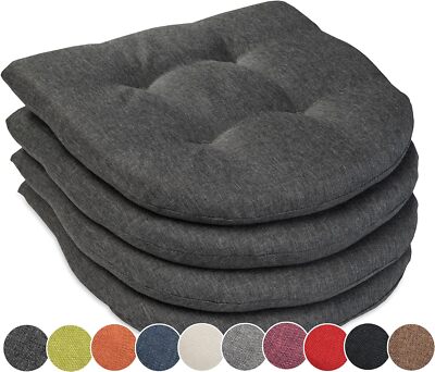 4er Set Stuhlkissen 40x40x5cm zylindrische Form Polsterauflage Stuhlauflage