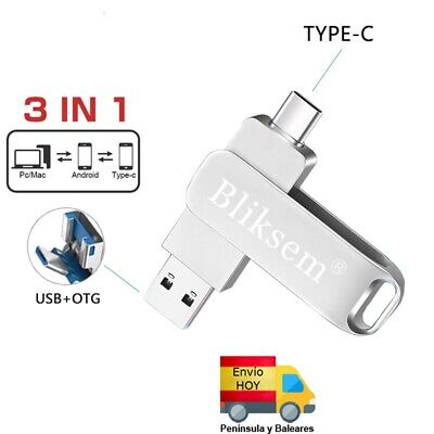 PENDRIVE USB DUAL USB-C OTG 64GB 64 gb METALICO USB C OTG PARA