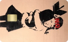 Banksy 'Flower Thrower' Sticker (4-Pack) | Street Art Graffiti Credit Card Skin