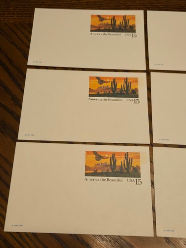 US #UX127 Mint 15c America the Beautiful Set of 6 M&S Estate Collection SM9051 - Picture 2 of 6