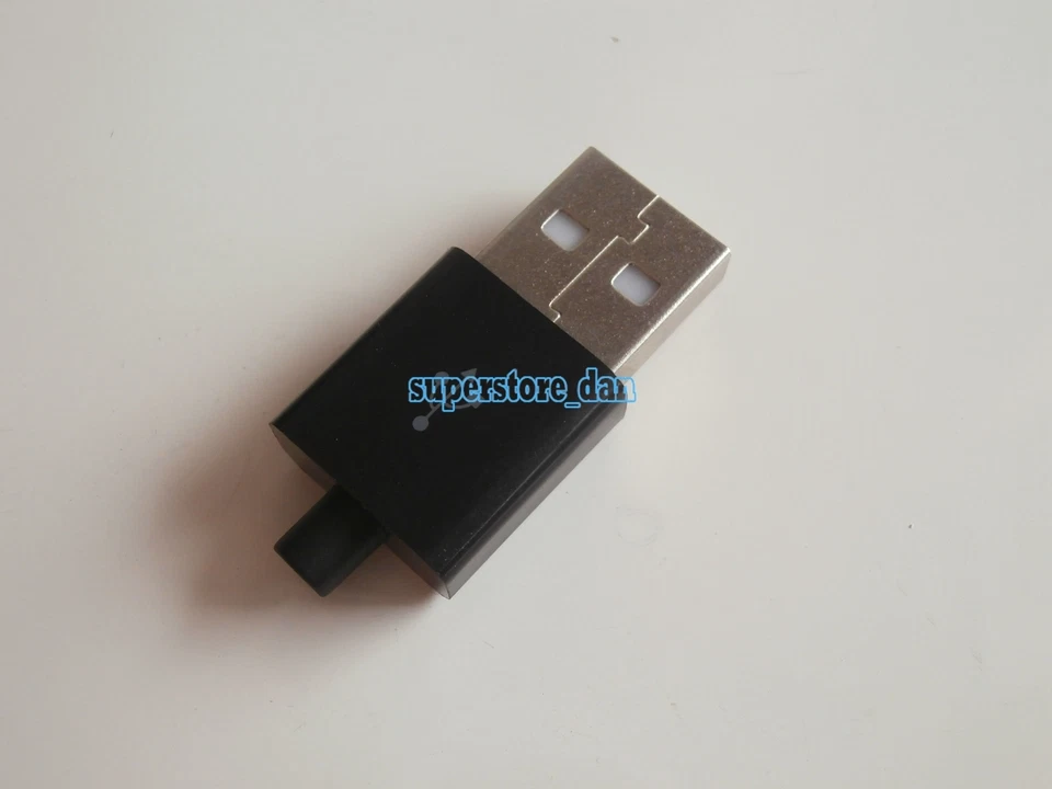 20X USB 2.0 Type-A Plug 4-pin Male Adapter Solder Connector Black Cover Square - Image 3 of 4