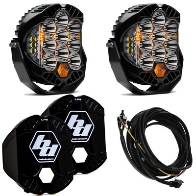 Baja Designs LP9 Pro LED Clear Spot Pattern Lights/Toggle Harness/Rock Guards