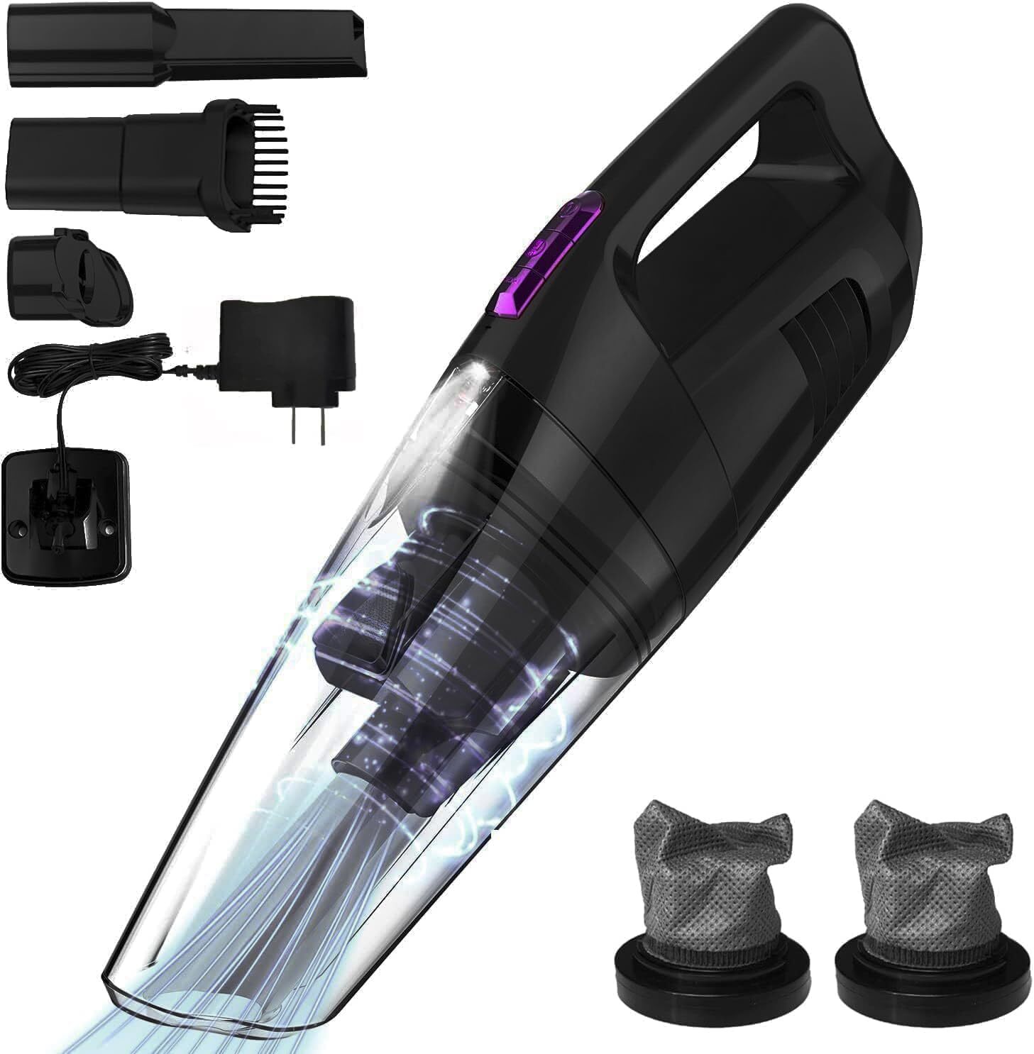 Cordless Handheld Vacuum with 8500PA Strong Suction for Wet and Dry Cleaning-image