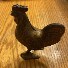 Cast Iron Rooster Bank A C Williams?