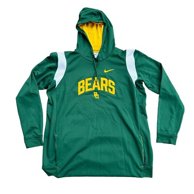 Nike Dri-FIT Baylor Bears Hoodie Green Pullover Men's XXL team issued