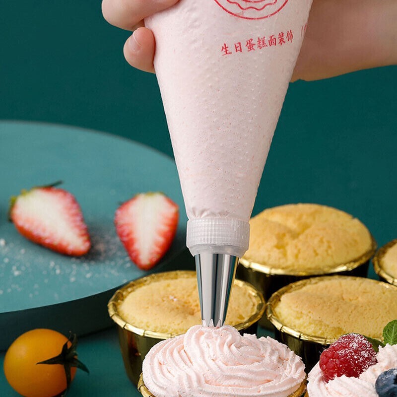 200X Cake Cupcake Decorating Bags Plastic Disposable Pastry Bag