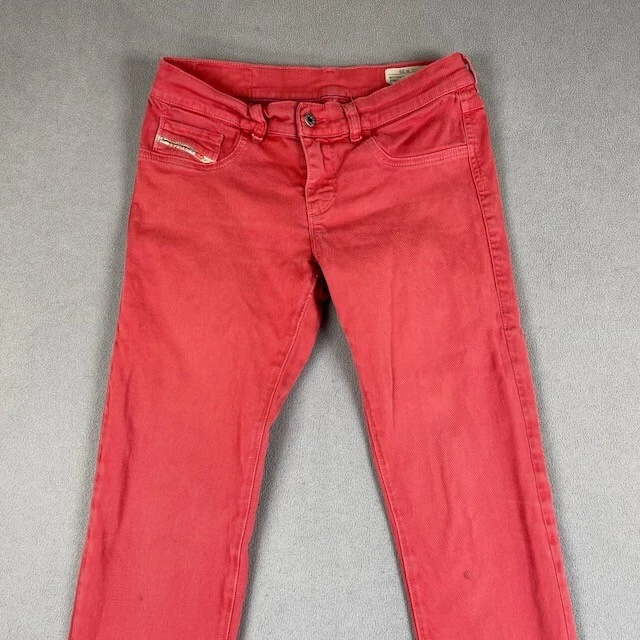 Jeans Diesel Para Mujer 29 Rosa Livier Súper Delgados Jegging Cintura Baja 066V1 Informal Foto 3 de 4